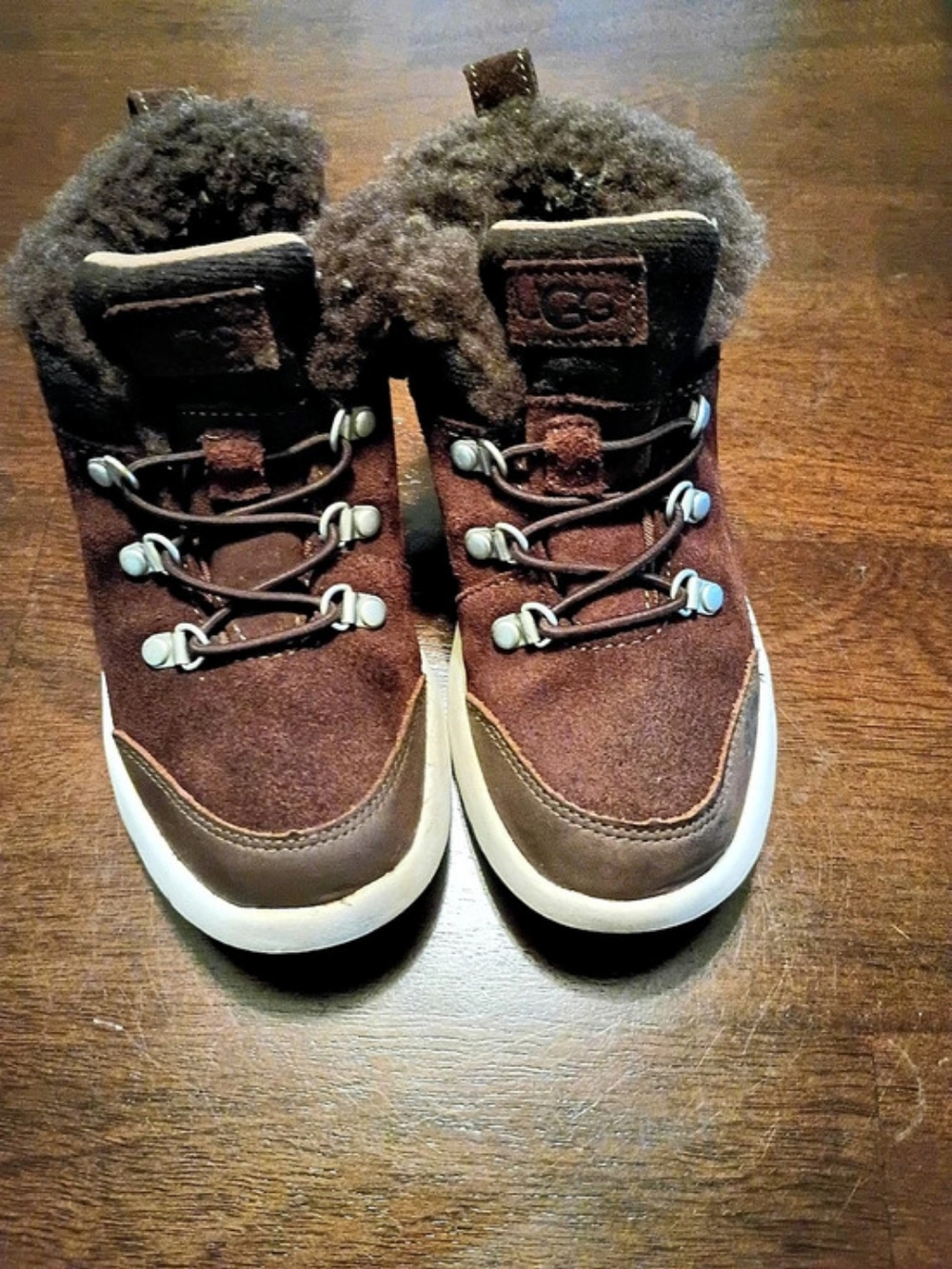 UGG Azell Hiker Weather Boot Kids Brown Boots Size 7